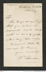 Nachlass Franz Steindachner, Brief von W. Leander? an Franz Steindachner, Inv.Nr. 292.01, Seite 1
